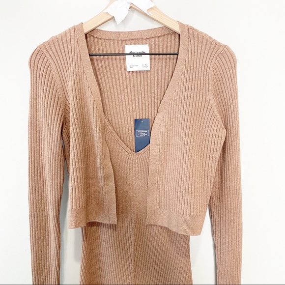 NWT Abercrombie Midi Sweater Dress & Cardigan Set - Picture 5 of 12
